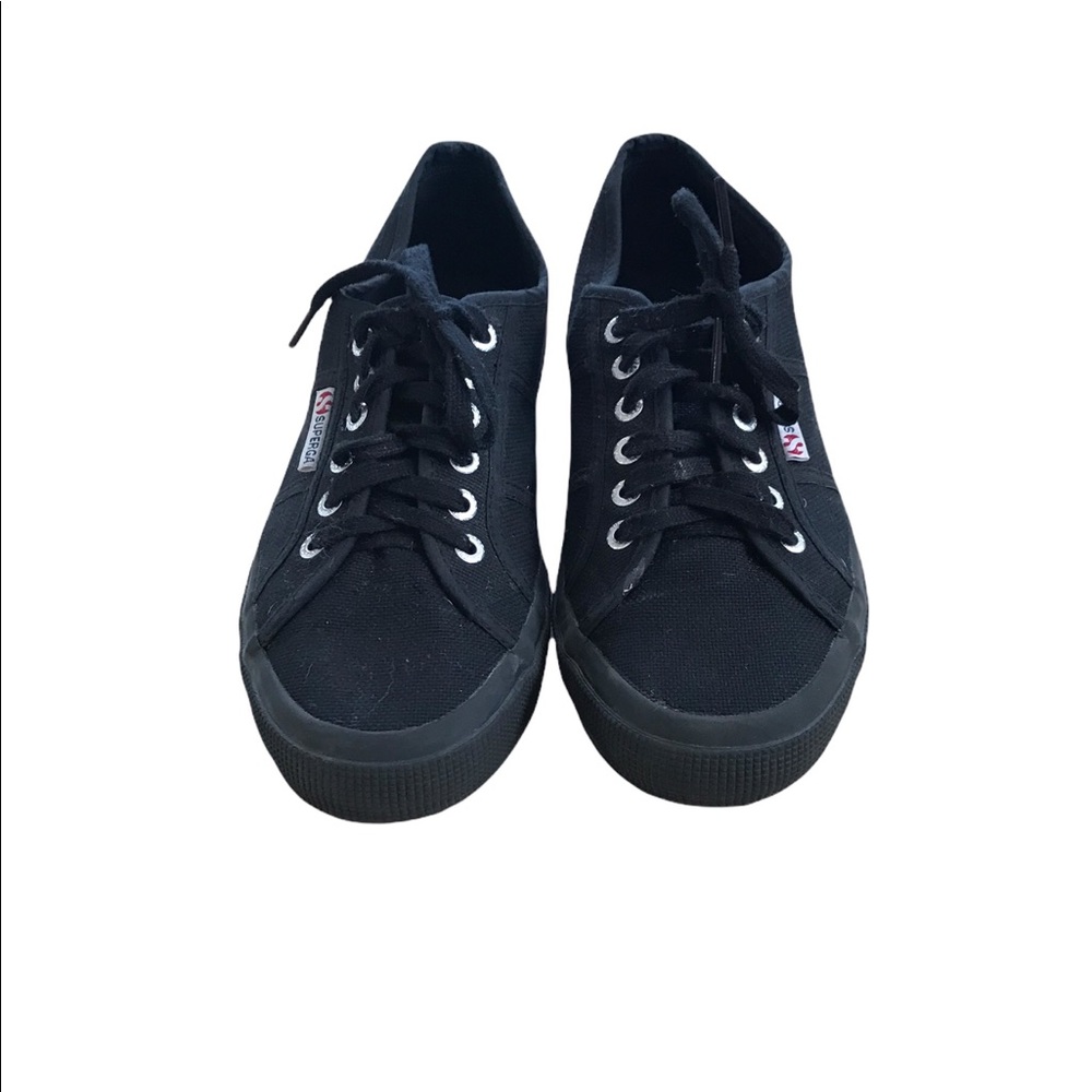 Superega black sneakers, size 9.5